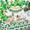 Tropical Balloons Arch Garland Kit Hawaiian Party Happy Birthday Banner Tropical Palm Leaves Tablecloth for Tropical Hawaii Aloha Luau Dinosaur Safari Baby Shower Wedding Theme Party Decorations